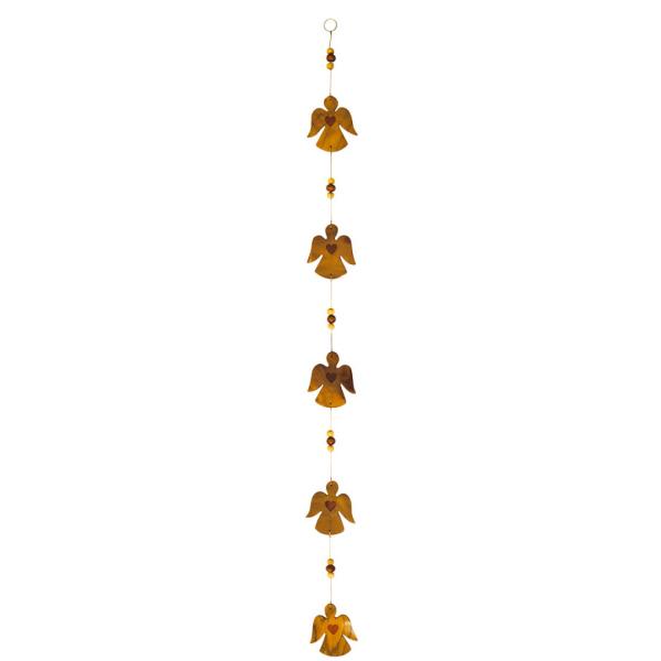 Herzengel Mobile aus Holz – (65 cm, natur)